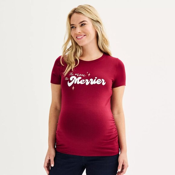 Sonoma Goods For Life Tops - Maternity Fitted The More the Merrier t-shirt Size XXL NEW WITH TAG